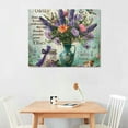 thumbnail image 2 of Orinice Flowers Hummingbird Fine Art Aesthetic Poster & Print Wall Painting for Home Decor 16x12in, 2 of 6
