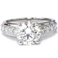 thumbnail image 1 of 2ct Diamond Engagement Wedding Ring 14K White Gold, 1 of 3
