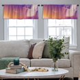 thumbnail image 4 of LALILO Kitchen Curtain Valance Mountain Sunrise Man High Rod Pocket Window Curtain 52"x 18" Set of 2, 4 of 5