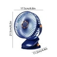 thumbnail image 2 of TaTaai 4Pcs Portable Clip on Fan Battery Operated, Small Powerful 5 Speed Quiet 360° Rotate, USB Rechargeable Mini Personal Cooling Fan for Desk Table Home Office Camping Women Gifts, 2 of 6