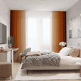 thumbnail image 4 of Burnt Orange Curtains 84 Inch Length for Living Room 2 Panel Set Burnt Orange and Terracotta Window Curtain Rust Orange Ombre Gradient Light Filterin, 4 of 7