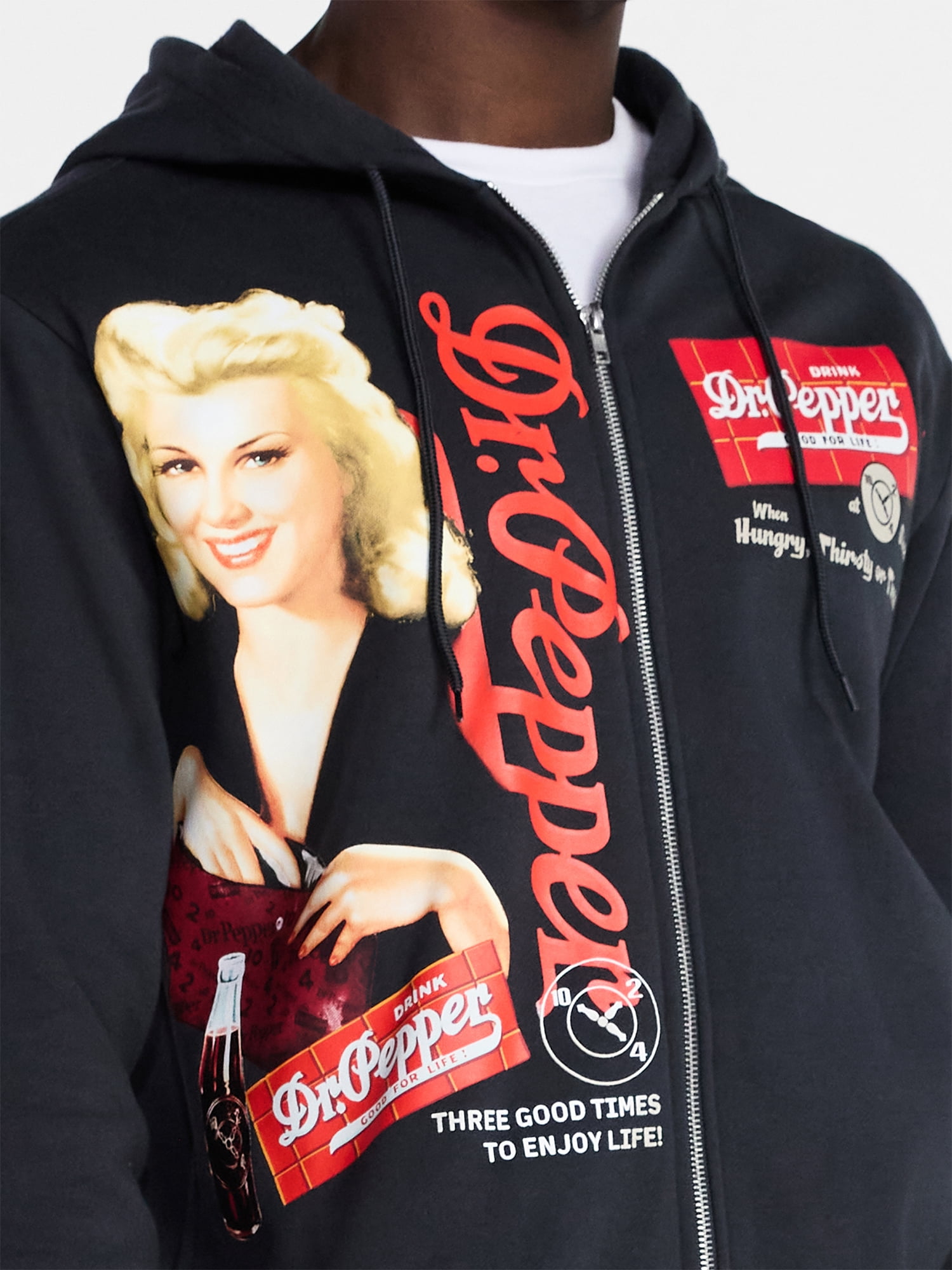 Dr. Pepper Men's & Big Men's Hooded Sweatshirt, Sizes XS-5XL