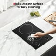 thumbnail image 3 of Gasland Chef 2 Burner 12" Electric Ceramic Stove Top,Mechanical Knob Control Electric Cooktop, 3 of 7