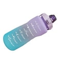 thumbnail image 3 of Bouteille d'Eau de Sport, Fuite Preuve Portable Gradient Couleur Paille Bouteille 2000ml un Clic Ouvert avec Poignée pour la Randonnée pour la Course Violet, Bleu Clair, Vert Clair, Rose, 3 of 7