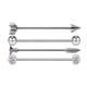 thumbnail image 5 of Paquete de 8 de barra de oreja Hugo con barra de perforación industrial 14G y 16G Aretes de acero inoxidable, 5 of 7