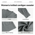 thumbnail image 4 of Uvplove Women Long Sleeve Soft Basic Knit Cardigan Sweater,Dark gray,S-3XL, 4 of 13
