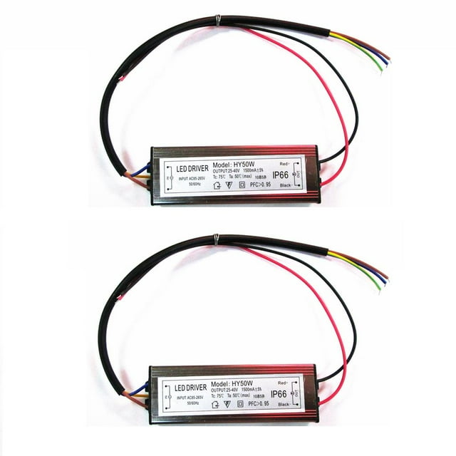 Convertidor Del Adaptador De Corriente Del Del Conductor De 2pcs 50W LED Para la lámpara Del LED Yuyangstore Conductor del LED