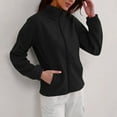 thumbnail image 4 of STETMN Women's Lightweight Polar Fleece Coat Full Zip Stand Collar Jacket Fall Winter Warm Coats, 4 of 8