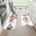 thumbnail image 3 of YIMEIS Valentine's Day Roses Fall Kitchen Rugs Set of 2, Xmas Holiday Kitchen Mat Decor Home Decorations, Green Christmas Mats for Kitchen Floor - 16''*24'' and 17''*47'' in, 3 of 10