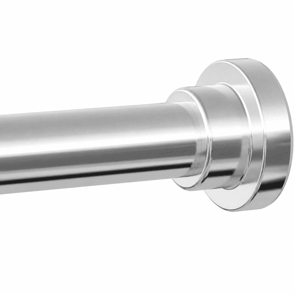 Adjustable Spring Tension Shower Curtain Rod, 1 inch Diameter No‑Drill Non‑Slip Rod, 17.7‑75.6 inch for Bathroom Shower Stall, Brushed Nickel Finish