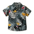 thumbnail image 3 of GYRATEDREAM Summer Toddler Boys Hawaiian Shirt, Tropical Beach Vacation Short Sleeve Floral Shirt for Kids, Perfect for Summer Play & Family Holidays for 3M-8Y, 3 of 4
