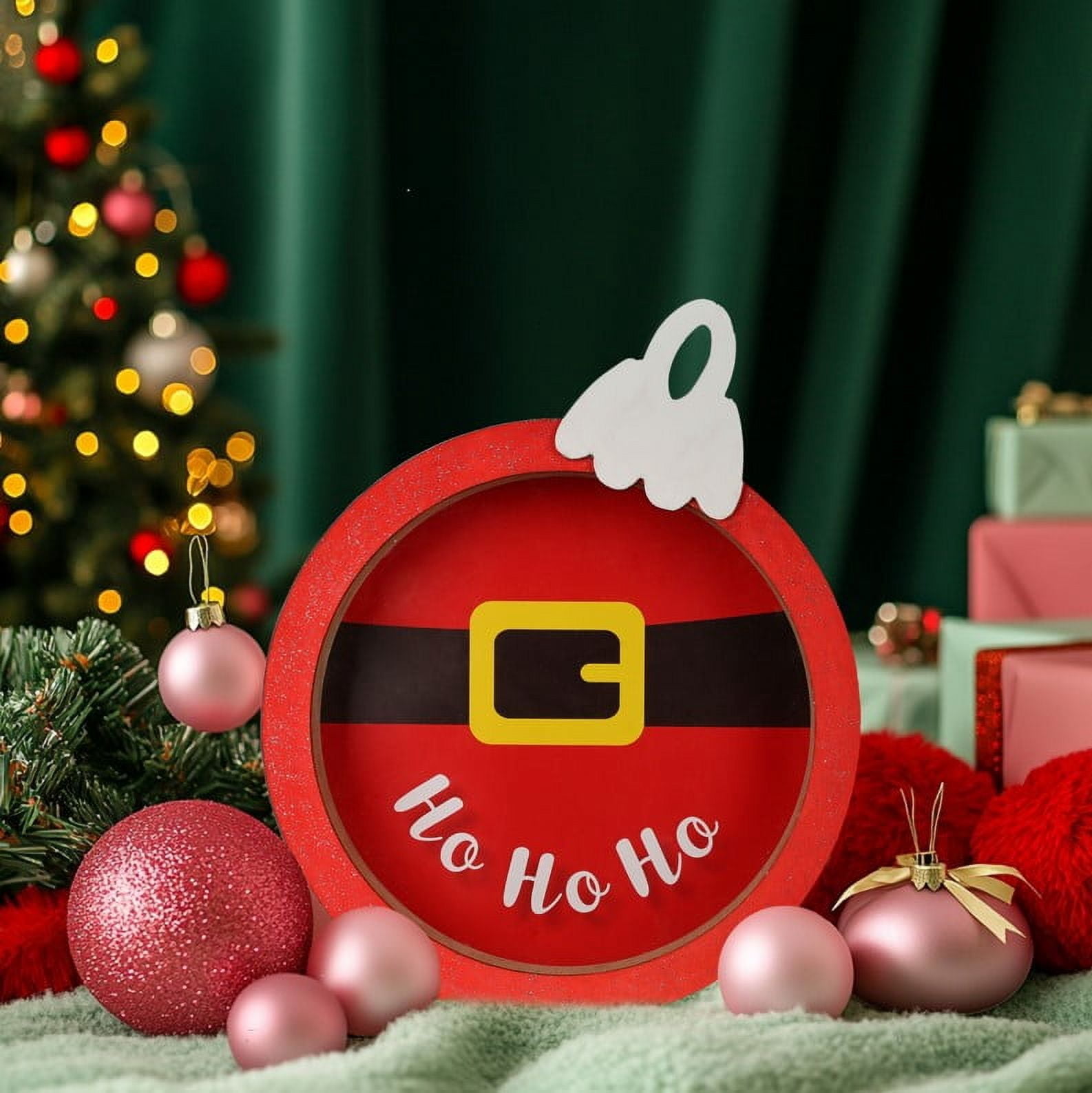 Holiday Time Fillable Ornament and Paint Kit, 9.87 x 9.76 x 1.26 Inch, Wooden Decoration, Unisex, Christmas