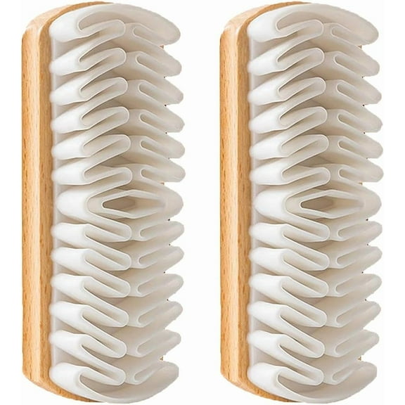 2Pcs Suede Brush for Shoes, Nubuck Brush Suede Eraser Suede Shoe Brush Suede Shoe Cleaner, Suede Cleaning Brush for Shoes, Bags, Jacket, Purse, Sofa with Wooden Handle, Stain Eraser