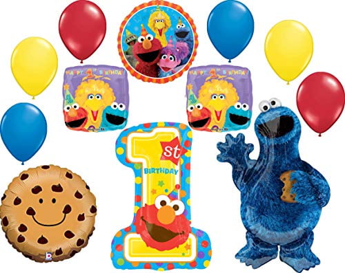 8 Sesame Street Elmo Fun to be One 1st Birthday Party Lunch Plates 