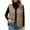 Beige, variant on FAIWAD Womens Sherpa Vest Fleece Winter Warm Sleeveless Outerwear Lightweight Button Down Gilet Coats