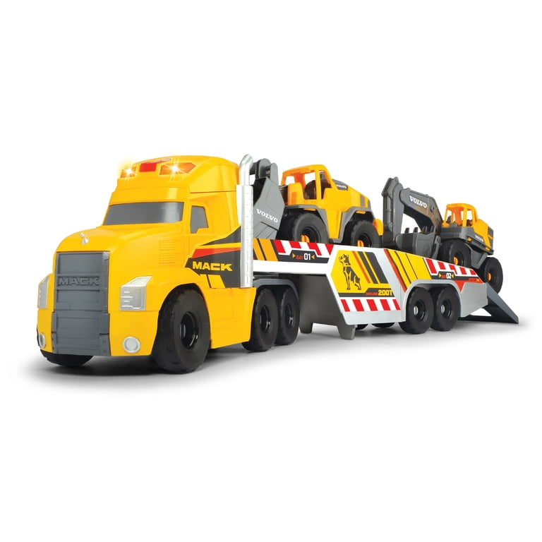 Dickie Toys - Kids Large 28 Inch Mack Truck With 2 Volvo