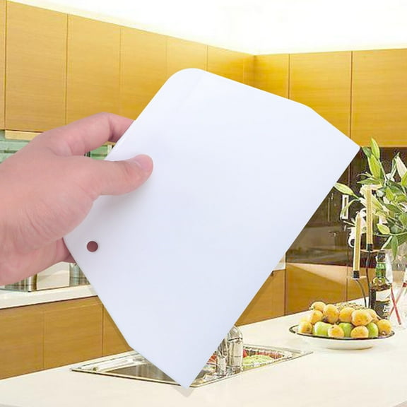 WHAMVOX  3 PCS Baking Scraper Set Cake Slicer Frosting Decoration Spatula White