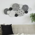 thumbnail image 2 of CosmoLiving by Cosmopolitan Black Metal Plate Wall Decor with Intricate Patterns, 2 of 7
