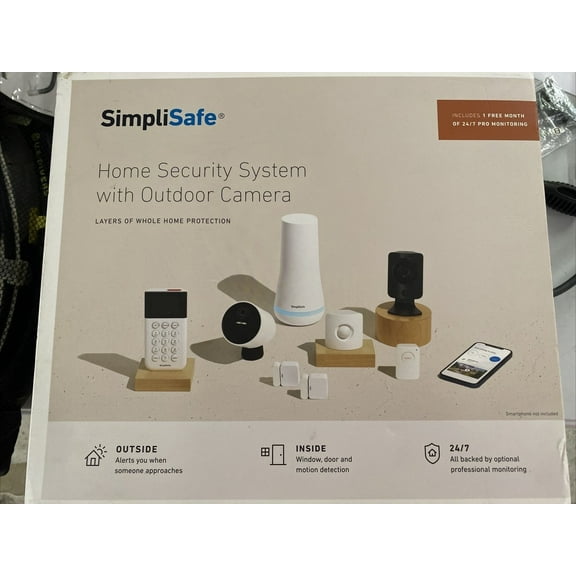 Open Box SimpliSafe OSK231 Outdoor Camera Home Security System