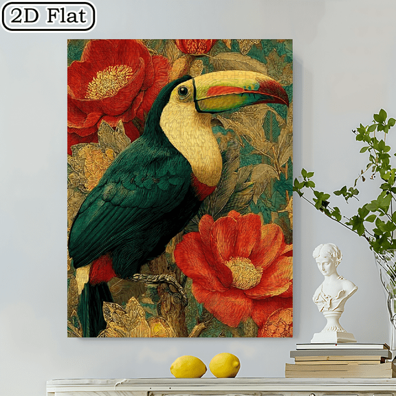 500pcs Artistic Toucan Jigsaw Puzzle Suitable for s - Stress-Relieving Portable Cardboard Puzzle, Challenging Bird Tropical Decor, Ideal Gift for Christmas/ Birthday/ for couples, Families, Gamers