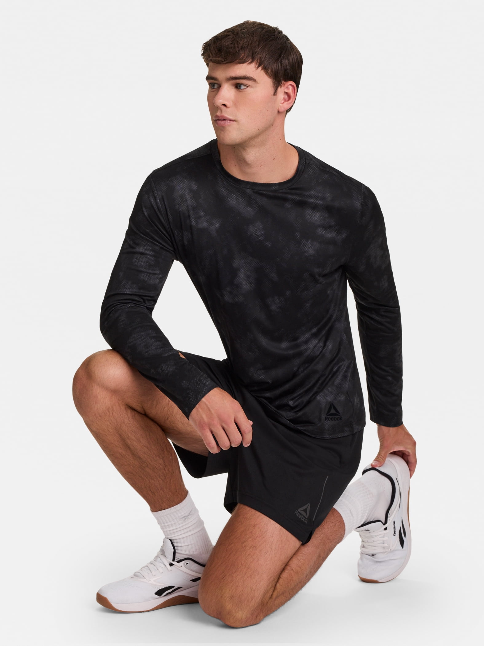 Reebok Men's and Big Men's Legacy Core Long Sleeve T-Shirt, Sizes XS-5XL