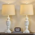 thumbnail image 6 of 26.5" Farmhouse Table Lamp Set of 2, 3-Way Dimmable Touch Control Bedside Lamps Vintage Rustic Side Table Nightstand Lamps for Bedroom Living Room Stduy Room Side Tale Lamps (Whitewashed Gold), 6 of 7