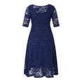 thumbnail image 6 of Womens Floral Lace Plus Size Midi Dress Scooped Neckline Women Size 4 Dresses plus Size Dress Shirt for Women 3x plus Size Bride Formal Dresses for Women plus Size 4x Deer Dresses for Women plus Size, 6 of 9