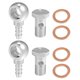 thumbnail image 1 of 16 mm ID 10 mm OD M16x1.5 Banjo Bolt Manguera Barb Accesorios Universal Banjo Fitting Línea de combustible con arandela de tornillo para motocicleta tono plateado - Paquete de 8, 1 of 1