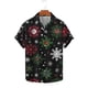 thumbnail image 2 of Blusa y camisa de manga corta con cuello vuelto para hombre Camisa de manga corta con estampado navideño para hombre Tops casuales con cuello vuelto Camisa Blusa Tops para hombre, 2 of 5