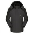 thumbnail image 2 of Womens Coats Outerwear Winter Women's Winter Detachable Cap and Windproof Thickened Fleece Outdoor Sports Warm Jacket, 2 of 4