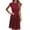 Wine, variant on Bigersell Women Dresses Plus Women's Casual Fashion Summer Short Sleeve Round Neck Solid Color Pleated Dress Female Dresses Women Shirt Dress Dresses, Style 30444, Wine XL