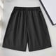 thumbnail image 5 of pstuiky Pantalones cortos para hombre, Pantalones cortos holgados con cintura elástica y bolsillo con cordón para hombre Pantalones cortos de baloncesto, 5 of 6