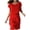 Red, variant on ZQUUVOU Women's Casual Solid Color Dress Shawl Round Neck Round Neck Dress Burgundy