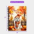 thumbnail image 5 of Happy Thanksgiving Maltese Give Thanks Fall Beanie Scarf Welcome Spiral Bound Journal Maltese Dog Lover Gifts Idea 5x7in Spiral Notebook - 00020, 5 of 5
