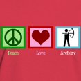 thumbnail image 3 of CafePress - Peace Love Archery Women's Dark T Shirt - Women's Traditional Fit Dark T-Shirt, 3 of 4