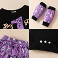 thumbnail image 7 of 4Pcs Baby Girls My 1st Halloween Party Costumes Ghost Printed Outfits Long Sleeve Romper + Layered Shorts + Leg Warmers + Headband Fall Clothes Set 0-18M, 7 of 7