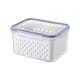thumbnail image 2 of Contenedores grandes para almacenar frutas y verduras con colador extraíble | Juego de 1 recipiente hermético para alimentos para refrigerador y congelador | Contenedores organizadores de frutas y, 2 of 9