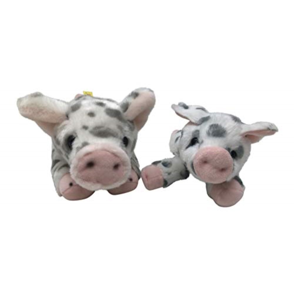 nickanny's set of 2 mother baby spotted pig toy stuffed piglet in 11