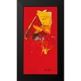 thumbnail image 2 of Magis, Pascal 14x24 Black Modern Framed Museum Art Print Titled - Triptyque rouge III, 2 of 5