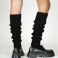 thumbnail image 4 of 2 pares de calentadores de piernas elásticos tejidos calentadores de piernas lindos calcetines sueltos calentadores de invierno cubiertas de piernas accesorios de invierno para mujer, 4 of 7