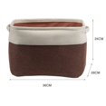 thumbnail image 3 of Sundries Storage Basket Foldable Cotton Linen Box for Home Bedroom Houseroom, 3 of 3