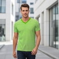 thumbnail image 6 of CONZONE Carnival Men's T-Shirts Short Sleeve T Shirts for Men Casual Crew Neck Striped Lightweight Tees Soft Cozy Athletic Tops, 6 of 8