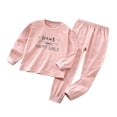 thumbnail image 3 of WUANDIXFA Kids Matching Outfits 1-11 Years Pajama Set for Toddlers Snug Fit Pjs Sleeper for Baby Boys Girls Kids,Pink,10-11 Years, 3 of 5