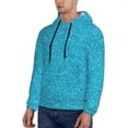 thumbnail image 3 of Uemuo Blue Glitter Pattern Men's Hoodie - Casual Pullover Hoodie with Kangaroo Pocket, Stylish Hooded Sweatshirt for Everyday Wear-3X-Large, 3 of 7