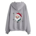 thumbnail image 3 of Christmas Zip Up Hoodies for Women Long Sleeve Xmas Santa Graphic Hooded Sweatshirt with Pockets Jacket Coat Outerwear, 3 of 7