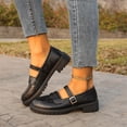 thumbnail image 2 of Black Ladies Fashionable Loafers Sandals With Buckle Accent And Platform Sole Comfortable For All-Day Wear Stylish Design, 2 of 9