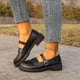 thumbnail image 2 of Mujeres Zapatos Negros Estilo Mary Jane Doble Correa Mochilas, Sandalias de las Mujeres Cómodas Más Tamaño Tacón Grueso Primavera Verano, 2 of 9