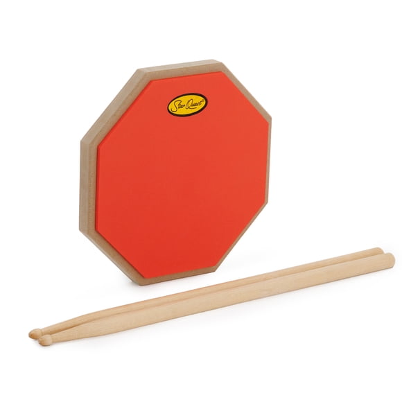 StarQuest SQ-DA-PP8 Drum Practice Pad 8" w/Drumsticks – Quiet Double-Sided Drum Pad for Beginners & Pro Drummers – Portable, Realistic Rebound, Anti-Slip Base, for Snare Stand or Tabletop