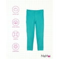 thumbnail image 6 of MeMoi  Thin Ribbed Comfort Stretch Cotton Blend Leggings - Girls - Female, 6 of 7