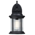 thumbnail image 2 of Westinghouse Lighting  New Haven One Light Outdoor Wall Fixture, Textured Black Finish, Clear Ribbed Glass - 1-Light, 2 of 5